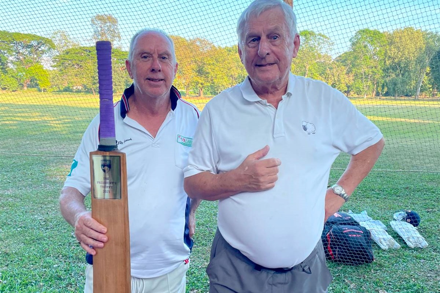 Lanna President’s XI lift the trophy on inaugural President’s Day